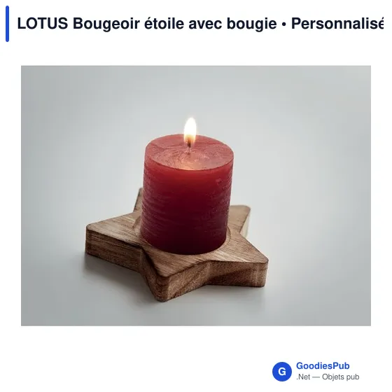 LOTUS Bougeoir étoile avec bougie - Image 2