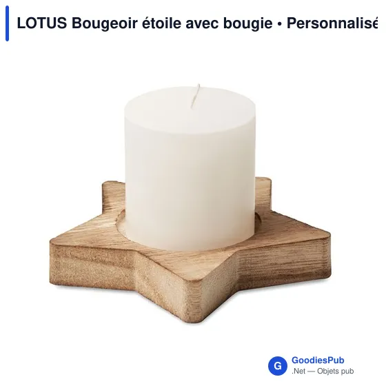 LOTUS Bougeoir étoile avec bougie - Image 3