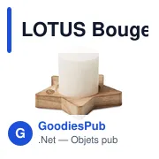 LOTUS Bougeoir étoile avec bougie - Miniature 5