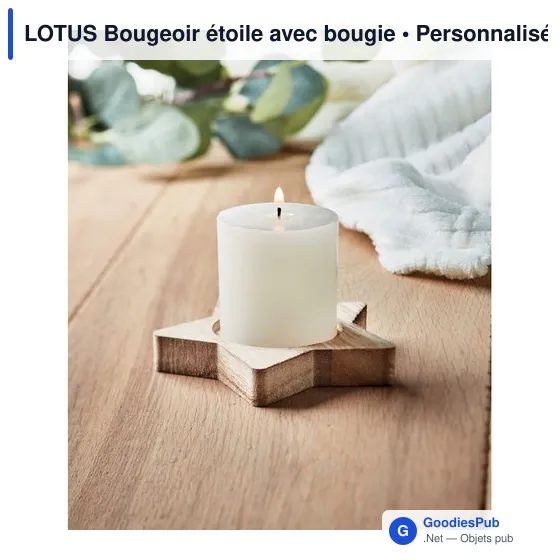 LOTUS Bougeoir étoile avec bougie - Image 6