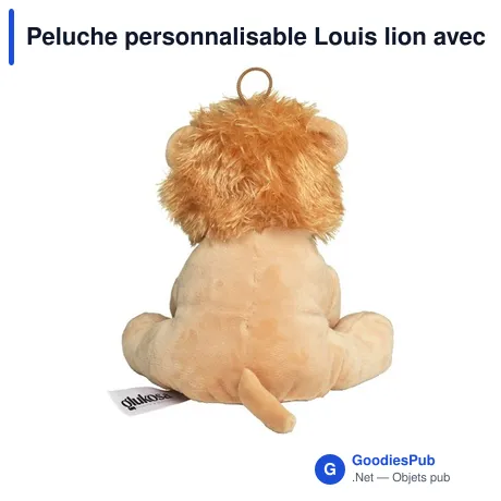 Peluche personnalisable Louis lion avec logo - Douceur et élégance
