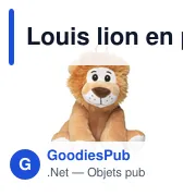 Peluche personnalisable Louis lion avec logo - Douceur et élégance - Miniature 2