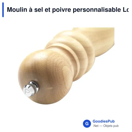 Moulin à sel et poivre personnalisable Louna Pepper & Salt Classicavec logo