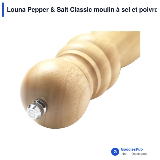 Moulin à sel et poivre personnalisable Louna Pepper & Salt Classicavec logo - Image 2