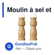 Moulin à sel et poivre personnalisable Louna Pepper & Salt Classicavec logo - Miniature 6