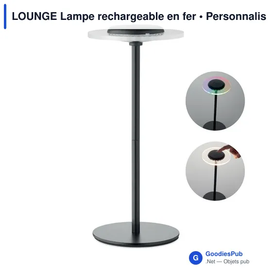 Lampe de table personnalisable LOUNGE avec logo - Image 1