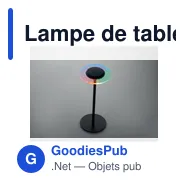 Lampe de table personnalisable LOUNGE avec logo - Miniature 11