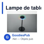 Lampe de table personnalisable LOUNGE avec logo - Miniature 3