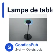 Lampe de table personnalisable LOUNGE avec logo - Miniature 5