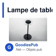Lampe de table personnalisable LOUNGE avec logo - Miniature 6