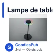 Lampe de table personnalisable LOUNGE avec logo - Miniature 10