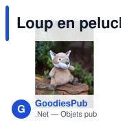 Loup en peluche personnalisable avec logo - Loki - Miniature 2