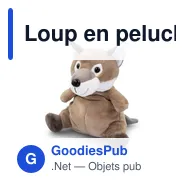 Loup en peluche personnalisable avec logo - Loki - Miniature 3