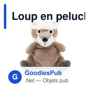 Loup en peluche personnalisable avec logo - Loki - Miniature 4