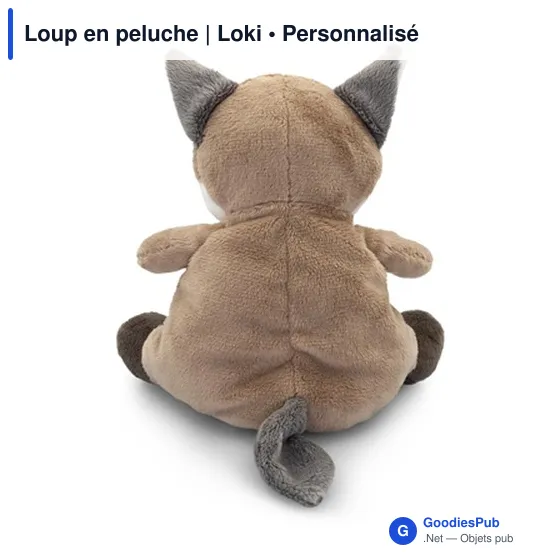 Loup en peluche personnalisable avec logo - Loki - Image 5