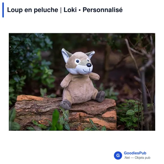 Loup en peluche personnalisable avec logo - Loki - Image 6