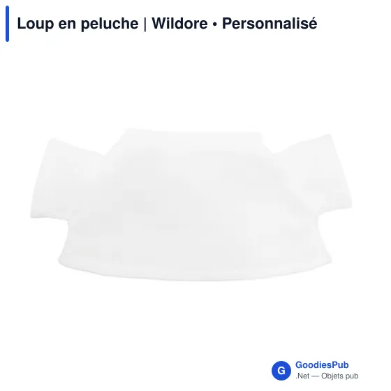 Peluche personnalisable Loup avec T-shirt pour logo - Wildore - Image 6