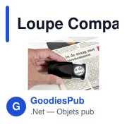Loupe rétractable personnalisable avec logo - Loupe Compact loupe - Miniature 1