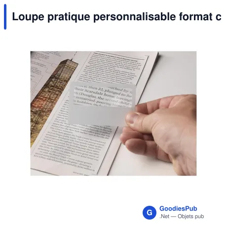 Loupe pratique personnalisable format carte de crédit avec logo