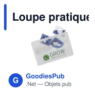 Loupe pratique personnalisable format carte de crédit avec logo - Miniature 2