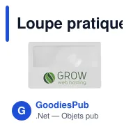 Loupe pratique personnalisable format carte de crédit avec logo - Miniature 3