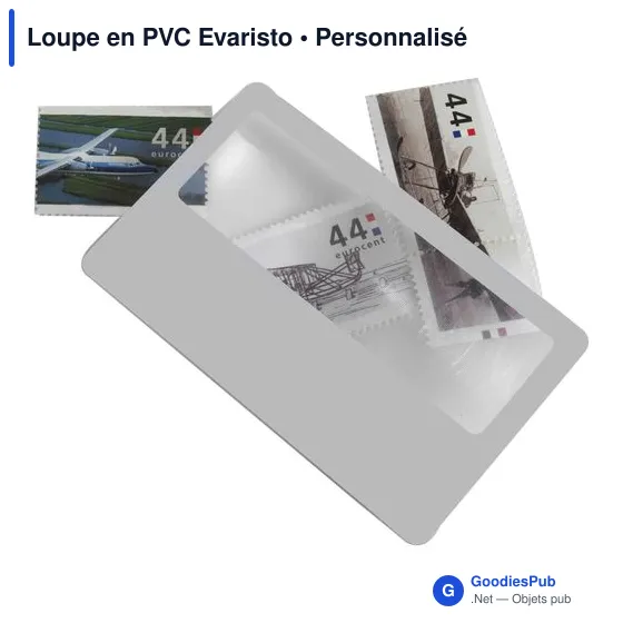 Loupe personnalisable en PVC Evaristo avec logo - Image 1