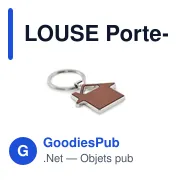 LOUSE Porte-clés en forme de maison - Miniature 1