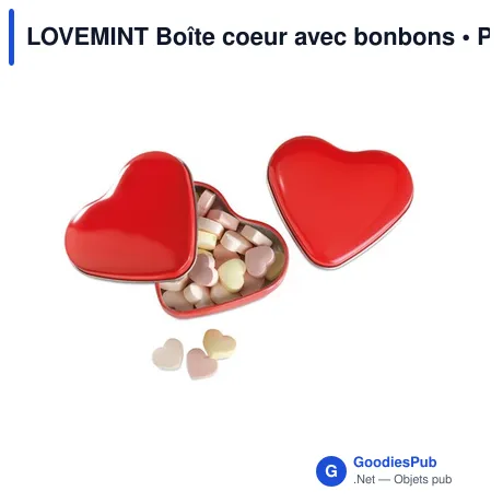 LOVEMINT Boîte coeur avec bonbons
