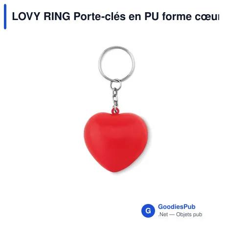 LOVY RING Porte-clés en PU forme cœur