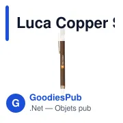 Stylo bille personnalisable en aluminium recyclé avec logo - Luca Copper Stylus - Miniature 2