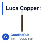 Stylo bille personnalisable en aluminium recyclé avec logo - Luca Copper Stylus - Miniature 3
