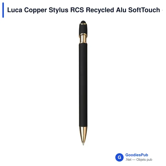 Stylo bille personnalisable en aluminium recyclé avec logo - Luca Copper Stylus - Image 6