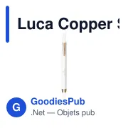 Stylo bille personnalisable en aluminium recyclé avec logo - Luca Copper Stylus - Miniature 7