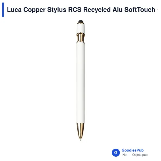 Stylo bille personnalisable en aluminium recyclé avec logo - Luca Copper Stylus - Image 9