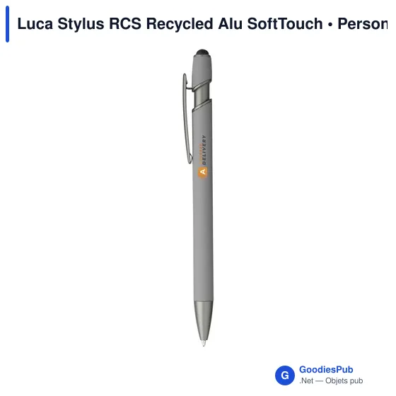 Stylo bille personnalisable Luca Stylus RCS avec logo - Image 2