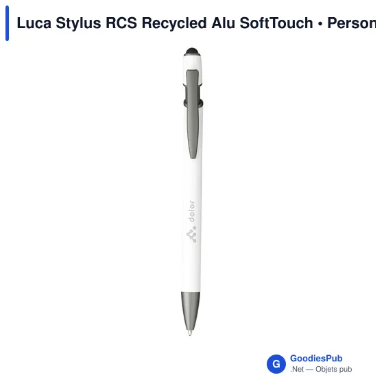 Stylo bille personnalisable Luca Stylus RCS avec logo - Image 4