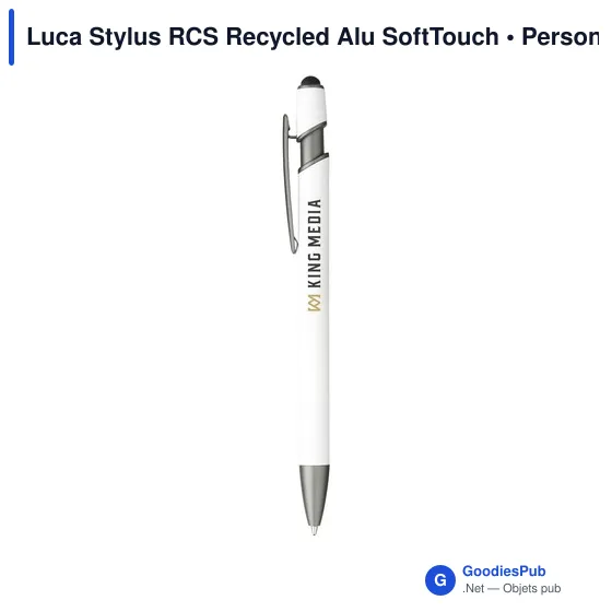 Stylo bille personnalisable Luca Stylus RCS avec logo - Image 5
