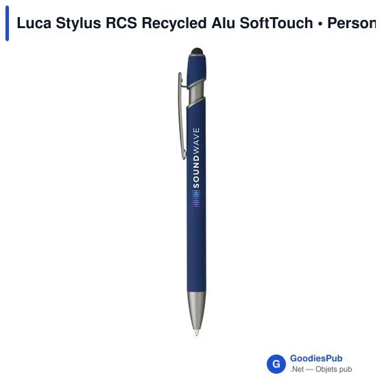 Stylo bille personnalisable Luca Stylus RCS avec logo - Image 8