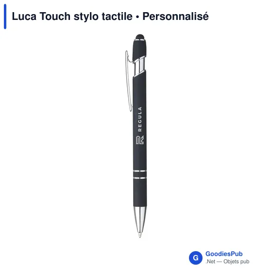 Stylo à bille personnalisable Luca Touch avec logo - Image 1