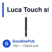 Stylo à bille personnalisable Luca Touch avec logo - Miniature 2