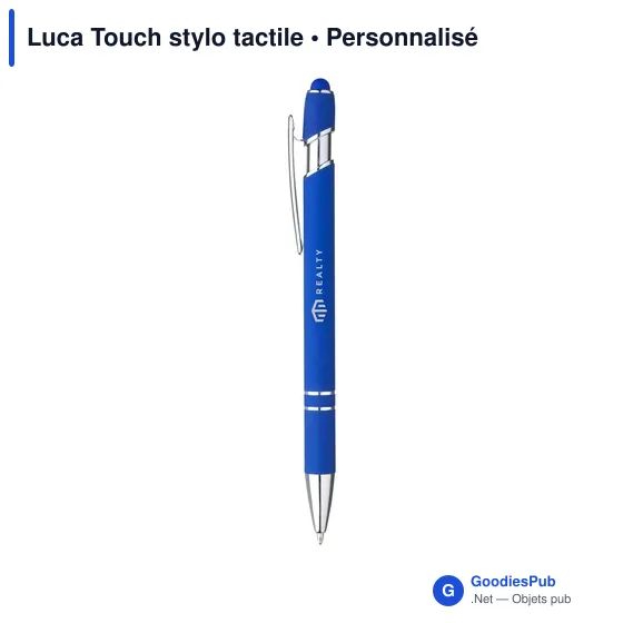 Stylo à bille personnalisable Luca Touch avec logo - Image 11