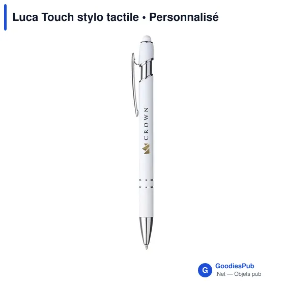 Stylo à bille personnalisable Luca Touch avec logo - Image 7