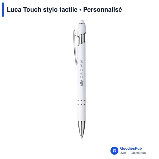 Stylo à bille personnalisable Luca Touch avec logo - Image 8