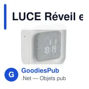 LUCE Réveil en ABS recyclé/PET - Miniature 1