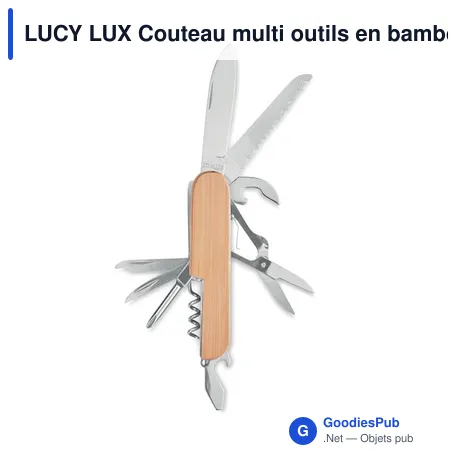 LUCY LUX Couteau multi outils en bambou