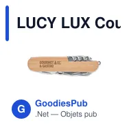 LUCY LUX Couteau multi outils en bambou - Miniature 4