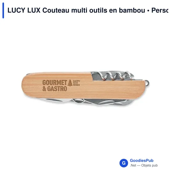 LUCY LUX Couteau multi outils en bambou - Image 4