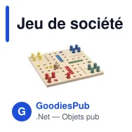 Jeu de société Ludo personnalisable avec logo - Bois FSC - Miniature 1
