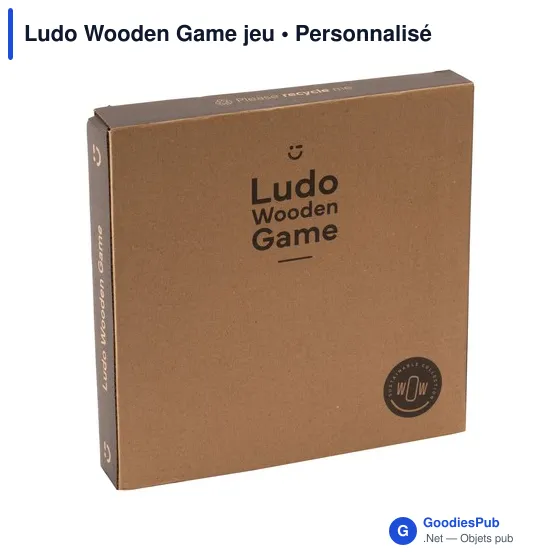 Jeu de société Ludo personnalisable avec logo - Bois FSC - Image 4