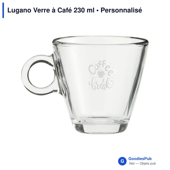 Verre à Café personnalisable 230 ml avec logo - Lugano - Image 2